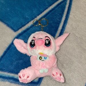 Cute Pink Plush Keychain